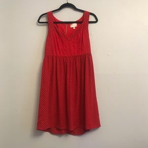 Marilyn Monroe red dress w/black polka dots size m